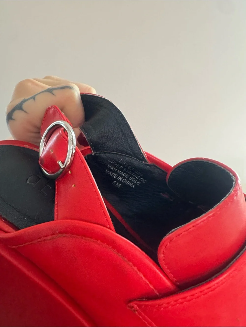 dolls kill x delia’s Red Platform Slingback Loafers - Women's Fashion Shoe